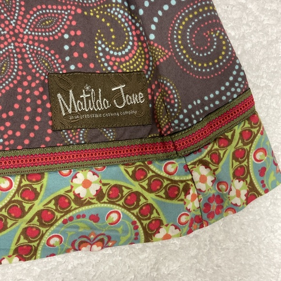 Matilda Jane Gypsy Blue Maya Dress Maroon Tank Dress size 10 - Picture 5 of 7